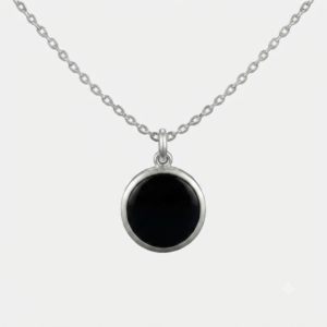 Pingente Forever Circular Onyx Pendant (Com a corrente)