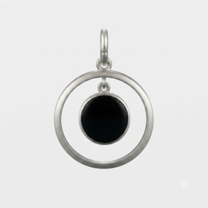 Pingente Forever Circular Onyx Pendant (Conjunto Completo)
