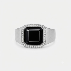 Anel Forever Halo Signet Ring